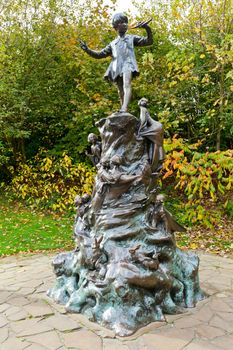 Statue of Peter Pan in Kensington Gardens, London