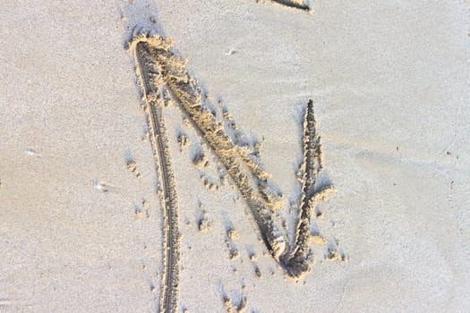 The inscription on the sand