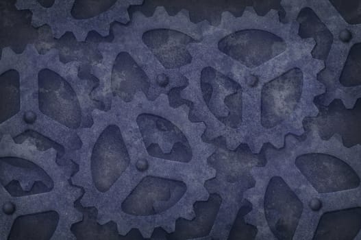 Grungy industrial gear background texture
