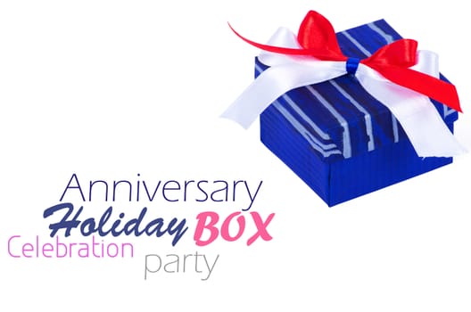 gift box with ribbon isolated on white