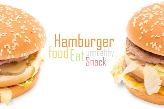 hamburger isolated on white background