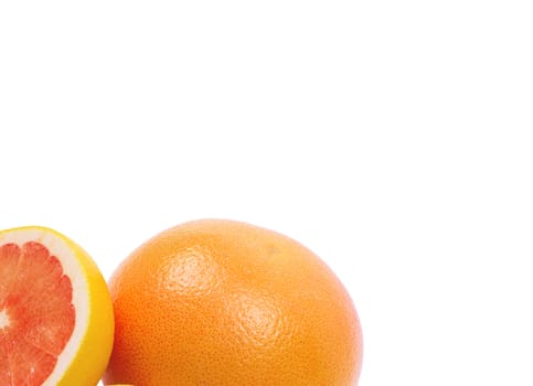 Image of a fresh whole lime, lemon and orange isolated on white