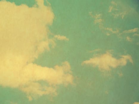 retro image of cloudy sky
