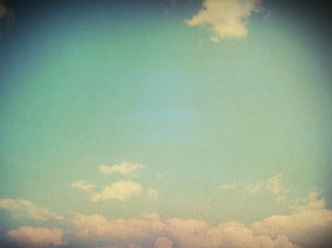 retro image of cloudy sky