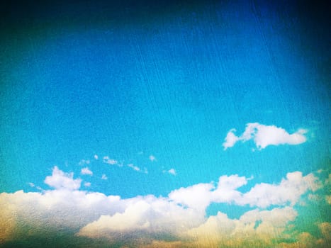 retro image of cloudy sky