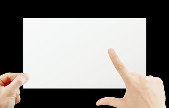 Hand holding paper