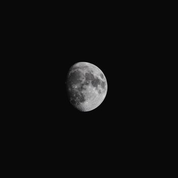 The Mystery Half Moon At The Night Sky