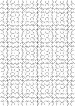 Illustration of blank puzzle of 500 pieces
