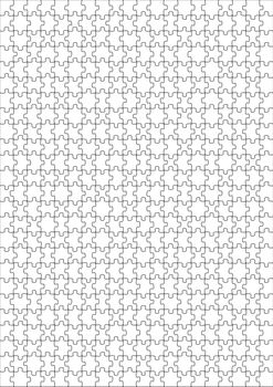 Illustration of blank puzzle of 500 pieces