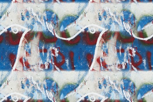 Old Colorful Berlin Wall in West Germany