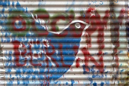 Old Colorful Berlin Wall in West Germany