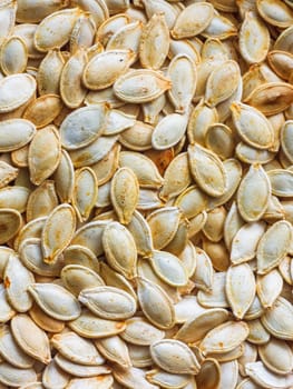 Healthy pumpkin and sunflower seeds background