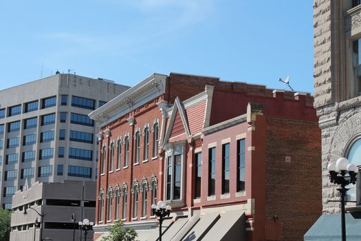 Partial view of downtown La Crosse, Wisconsin.