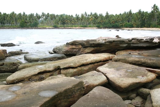 Rocks on beach