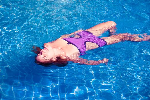 Girl in pool