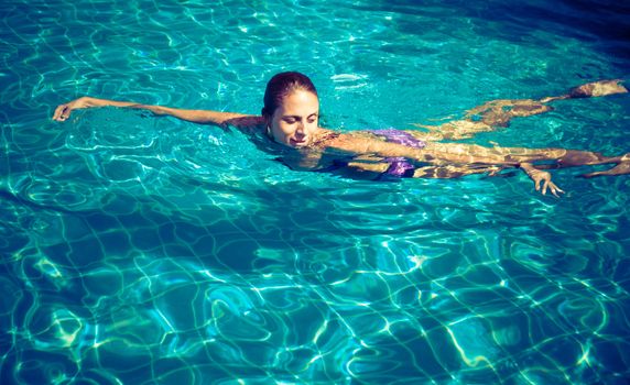 Girl in pool