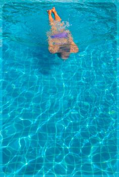 girl in pool