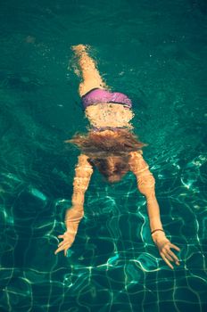 girl in pool