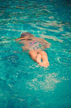 girl in pool