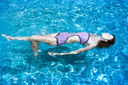 girl in pool