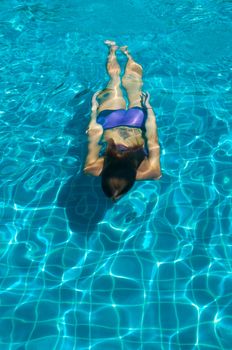 girl in pool