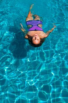 girl in pool