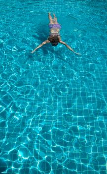 girl in pool