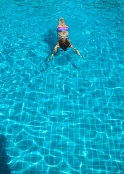 girl in pool