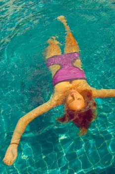 girl in pool