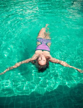 girl in pool