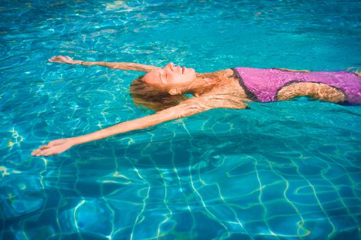 girl in pool