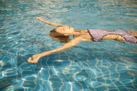 girl in pool