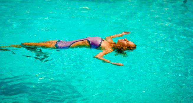 girl in pool