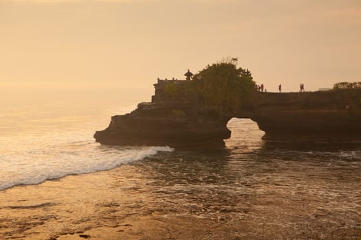 Tanah Lot Temple on Sunset in Bali Island Indonesia