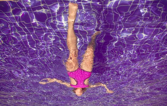 girl in pool