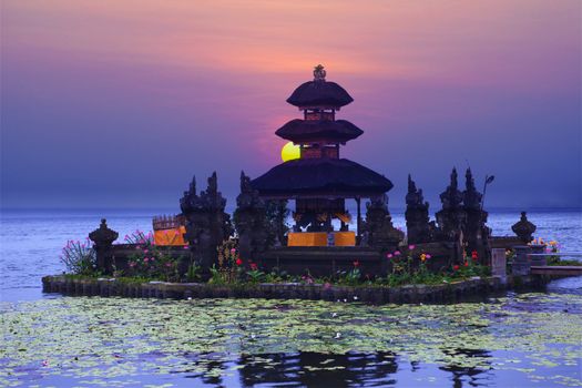 Pura Ulun Danu Bratan temple on Bali, Indonesia