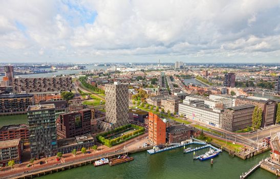 City views Rotterdam, Nideranda, September 28, 2012. The population of the city of 617 347 inhabitants (for January 1, 2012), it is the second for number of inhabitants the city in the Netherlands