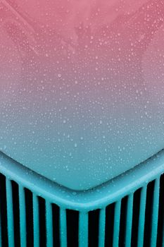 raindrops on a vehicle hood