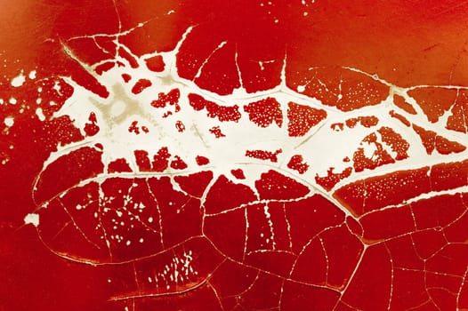 peeling paintwork background on a sunburst metallic panel