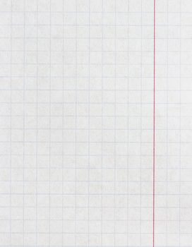 White squared sheet. Paper texture background. Close up