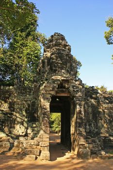 Entrance gate of Banteay Kdei temple, Angkor area, Siem Reap, Cambodia