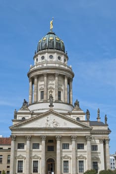 French Cathedral or Franzoesischer Dom, located on the Gendarmenmarkt in Berlin, Germany