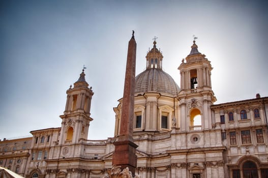 The Church of Santa Agnese in Agone in Navona square in Rome