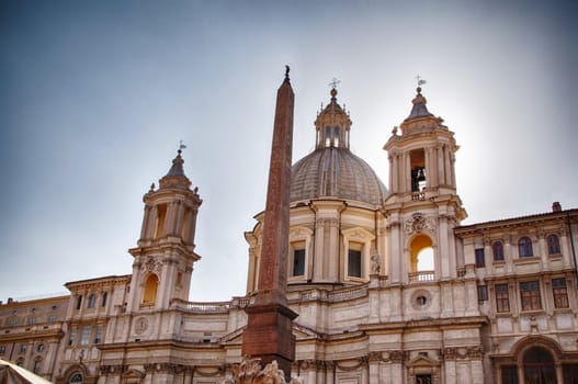 The Church of Santa Agnese in Agone in Navona square in Rome