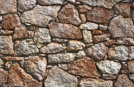 An old brown stone wall makes an excellent background