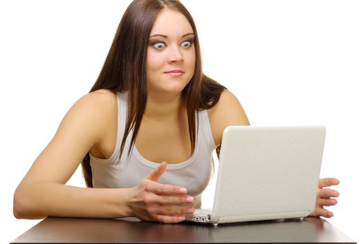 Girl with laptop