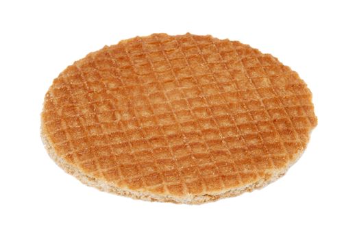 Stroopwafel, Dutch caramel waffle, isolated on a white background