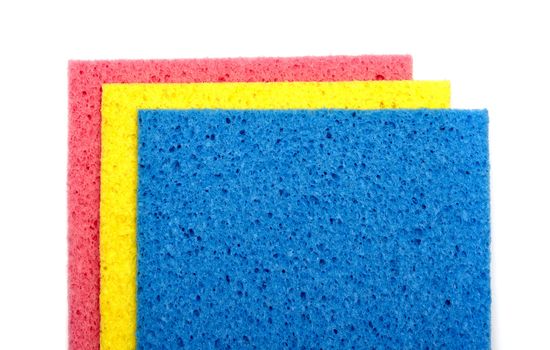 colorful sponge on white background