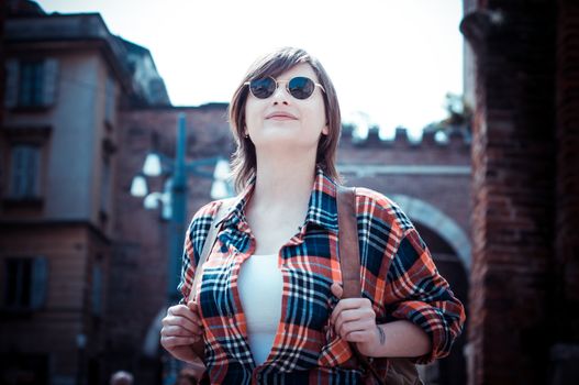 hipster girl in the street