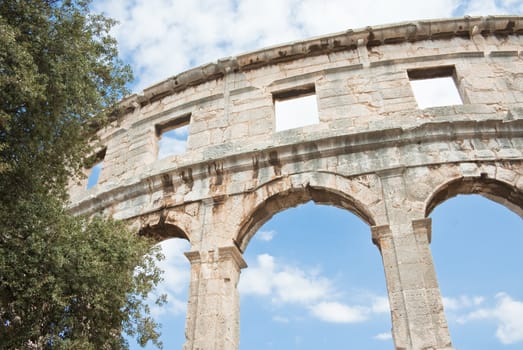 Roman amphitheater in Pula, Croatia